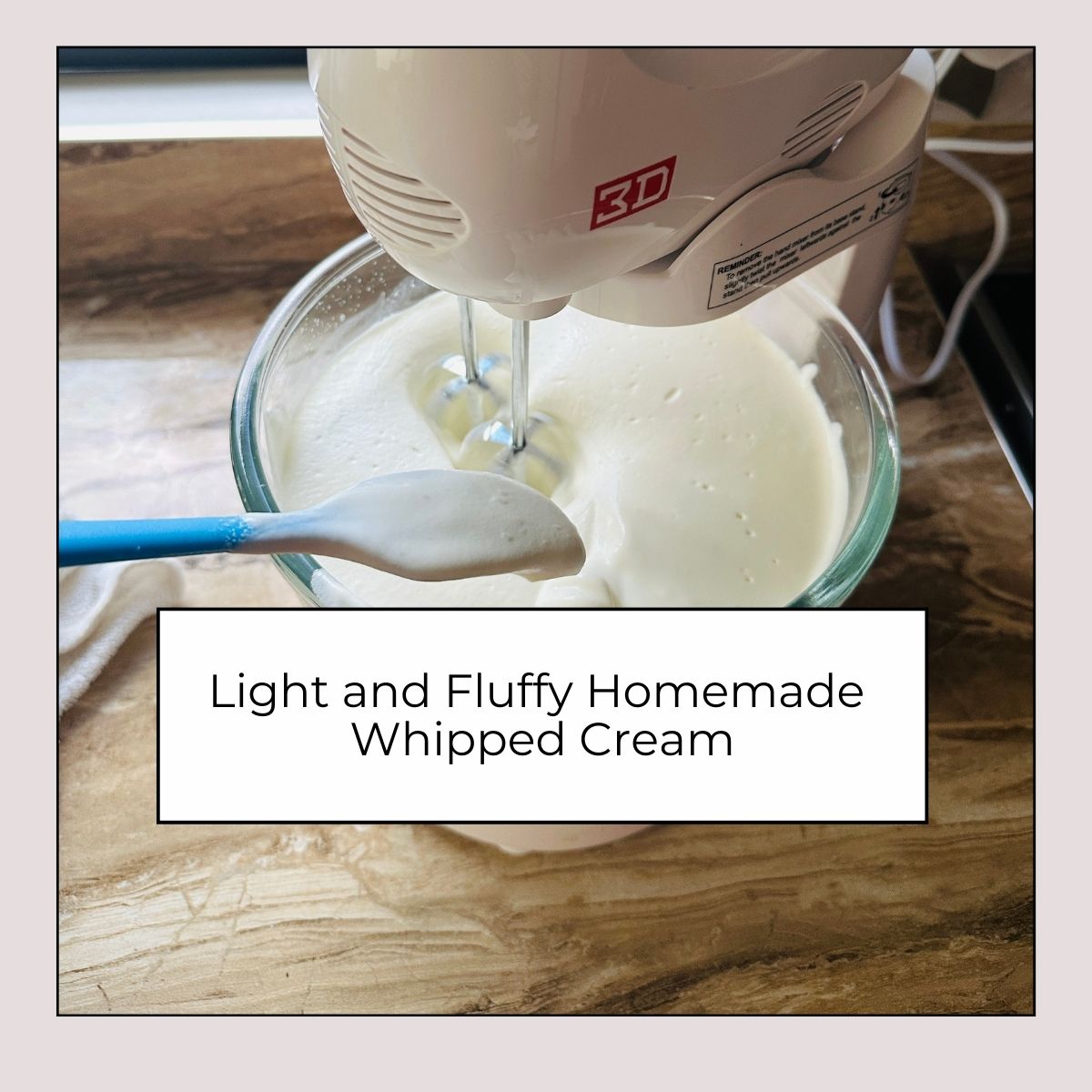 homemade whipped cream