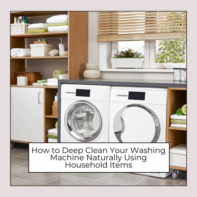 How to Deep Clean Your Washing Machine Naturally Using Household Items