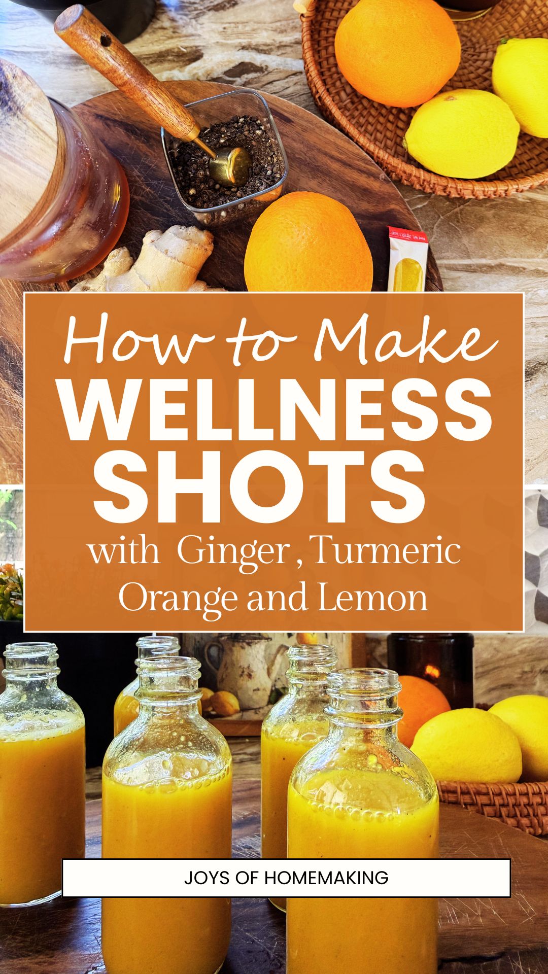 How to make Wellness shots with Ginger, Turmeric , Orange and Lemon