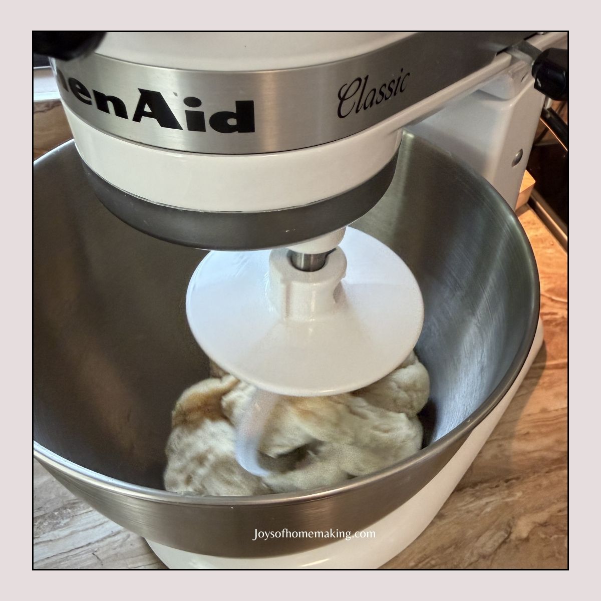 Dough mixed using a mixer