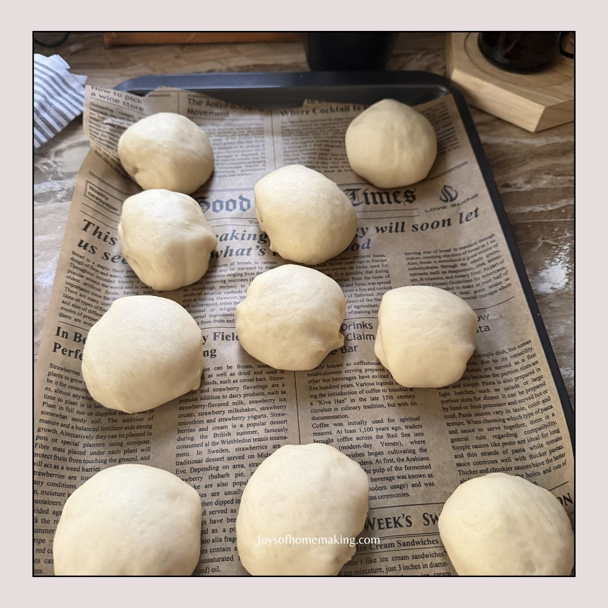 dough balls on a baking sheet