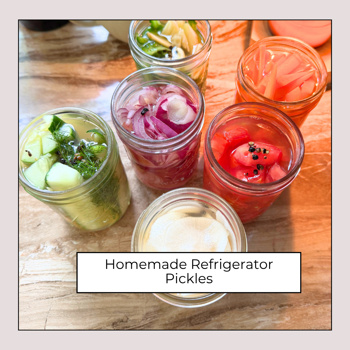 refrigerator pickles in mason jars