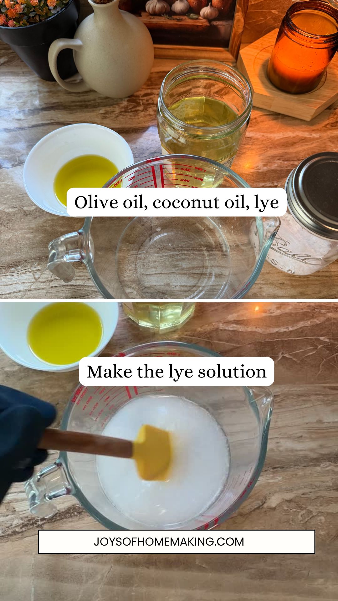 Step 4: Make the lye solution.