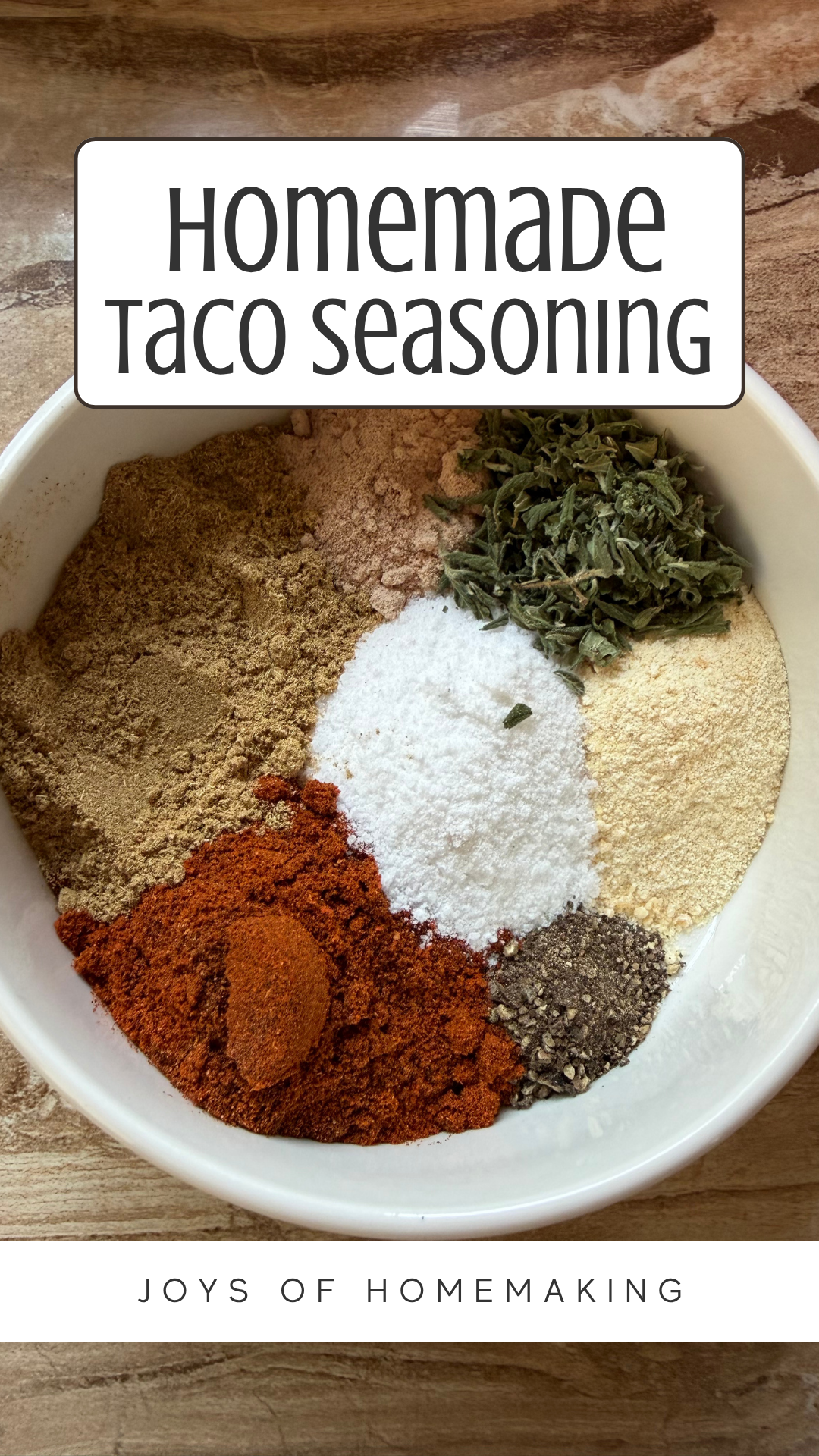 homemade taco mix