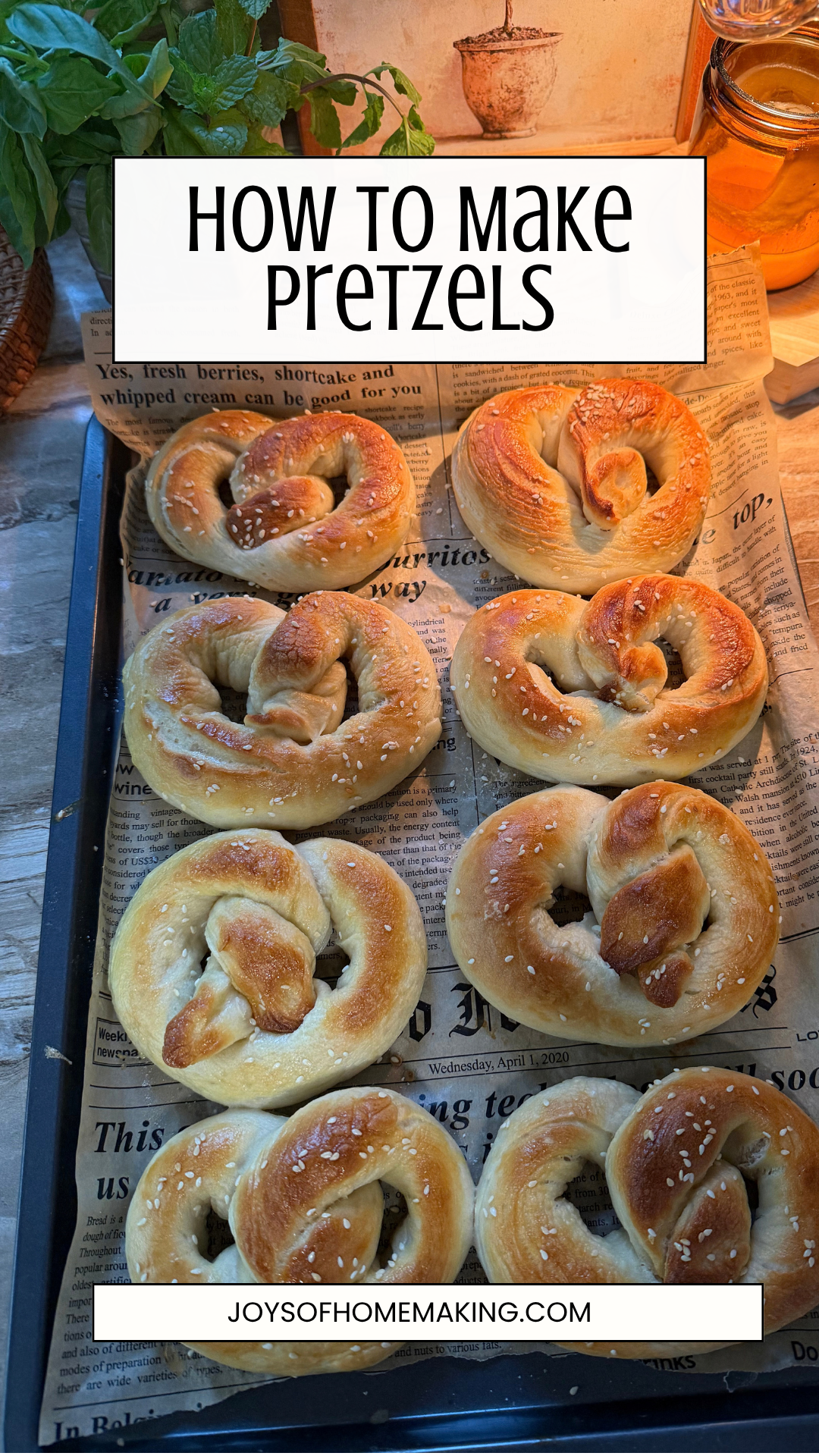 baked homemade pretzels