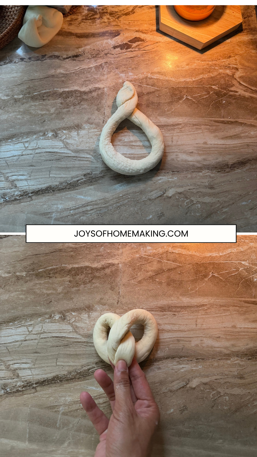 Step 5: Shaping the pretzels.